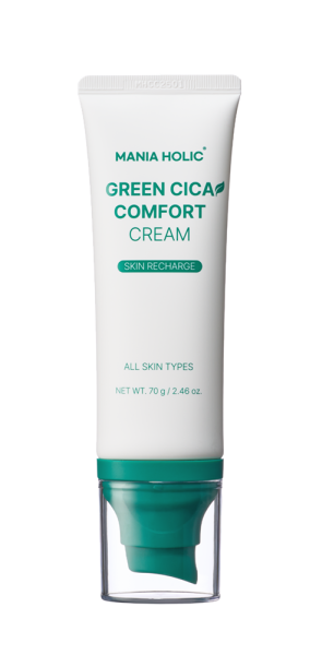 Mania Holic Green Cica Comfort Cream, upokojujúci hydratačný krém s centellou asiaticou, 70 g