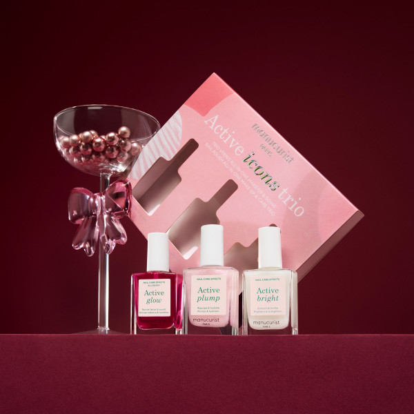 Manucurist Active Icons Trio – Sada ikonických ošetrujúcich lakov na nechty Active™