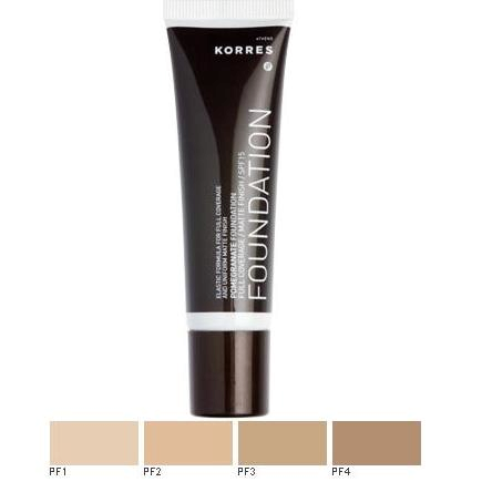 KORRES Make-up Pomegranate PF3 - zmatňujúci mejkap s granátovým jablkom a SPF15, odtieň PF3 , 30 ml