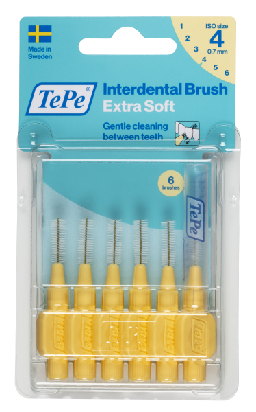 TePe Extra soft medzizubné kefky 0,7 mm, svetložlté, 6 ks
