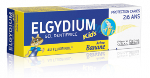 ELGYDIUM Kids Tooth gélová zubná pasta s fluorinolom, banán, 50 ml 