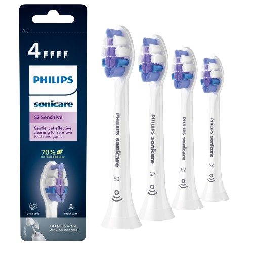 Philips Sonicare Sensitive HX6054/10 Štandardná veľkosť hlavice sonickej kefky, 4 ks