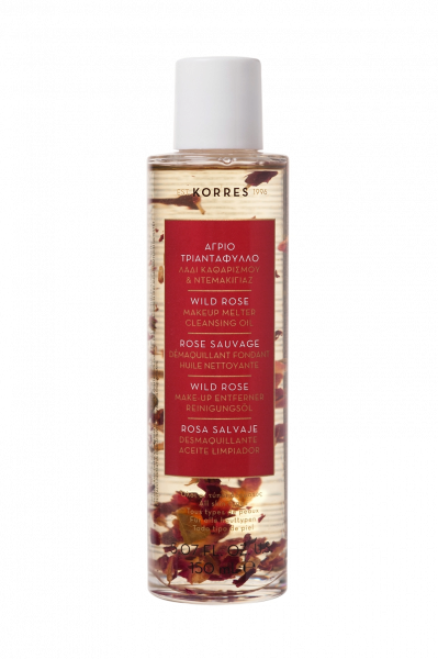 KORRES Wild Rose Demake-up Oil - čistiaci & odličovací olej s ružovými lístkami, 150 ml
