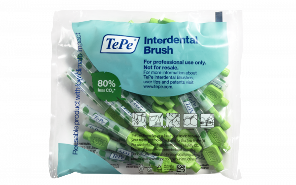 TePe Original medzizubné kefky z bioplastov 0,8 mm, zelené, 25 ks