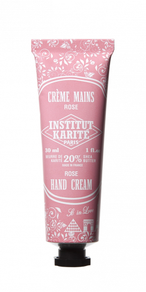 Institut Karite Rose Hand Cream krém na rukys voňou ruže, 30 ml