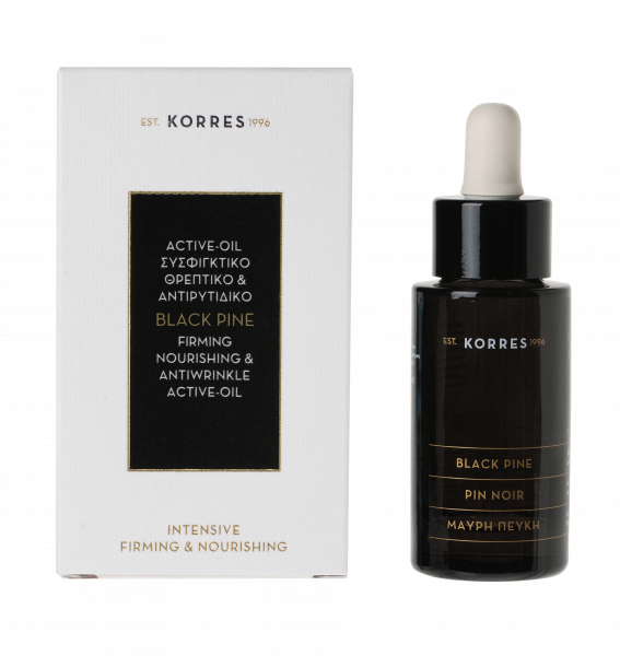 KORRES Black Pine - spevňujúci, vyživujúci a liftingový pleťový olej s extraktom z borovice čierne, 30 ml