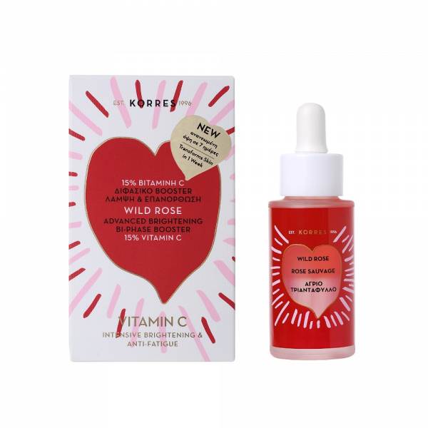 KORRES Wild Rose 15% Vitamin C Advanced Brightening Bi-phase Booster dvojfázový rozjasňujúci Booster, 30 ml