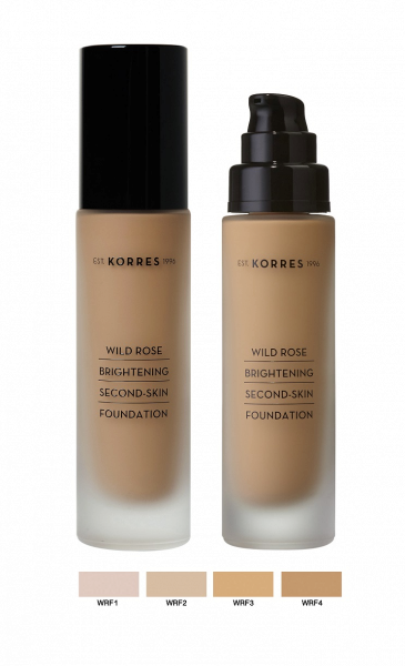 KORRES Wild Rose Make-up - rozjasňujúci make-up s divou ružou a SPF15, odtieň WRF3, 30 ml