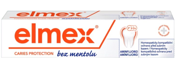Elmex zubná pasta bez mentolu s aminfluoridmi, 75 ml