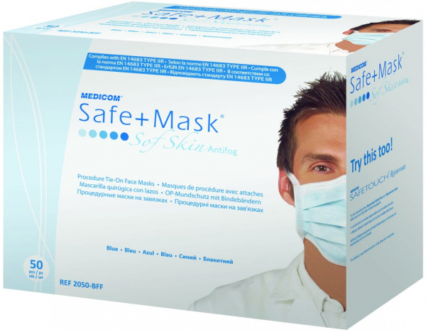 Medicom Safe Mask Premier Standard ústenka, svetlo modrá, 50 ks