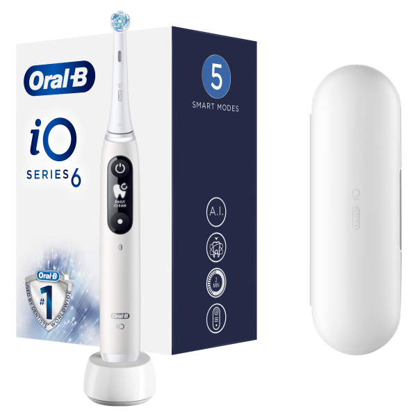 Oral-B iO Series 6 White Alabaster elektrická zubná kefka