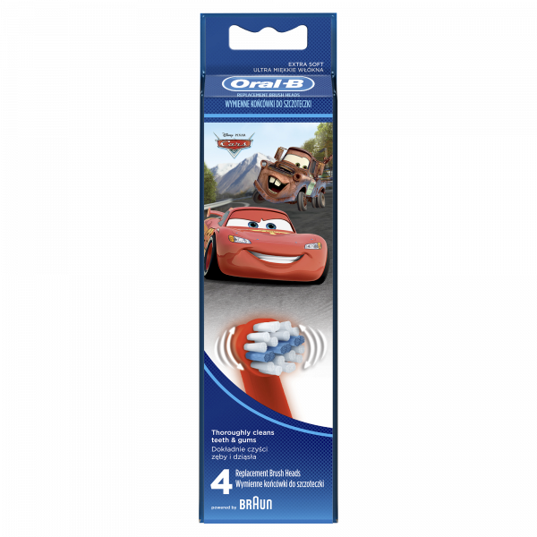 Oral-B Vitality KIDS Cars náhradné hlavice, 4 ks