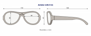 BABIATORS Original Aviator slnečné okuliare, sivé, 0-2 rokov