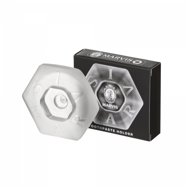 MARVIS plastový stojanček na zubnú pastu, biely