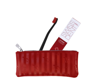 SWISSDENT exkluzívny cestovný set - bieliaca pasta SWISSDENT Extreme, 50 ml + zubná kefka SWISSDENT Profi v luxusnom puzdre Maison Mollerus