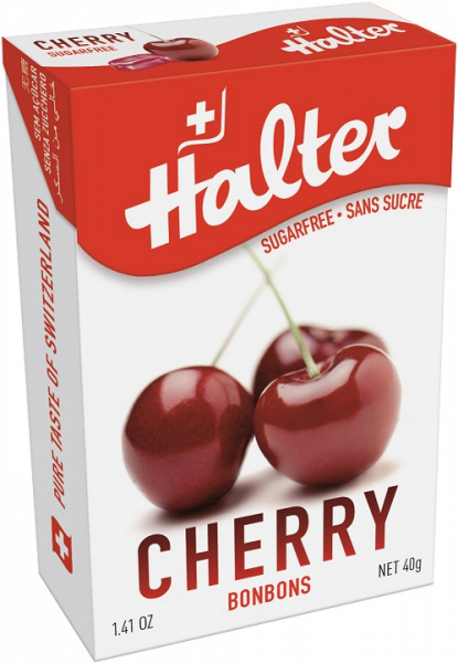 Halter Cherry cukríky bez cukru, 40 g