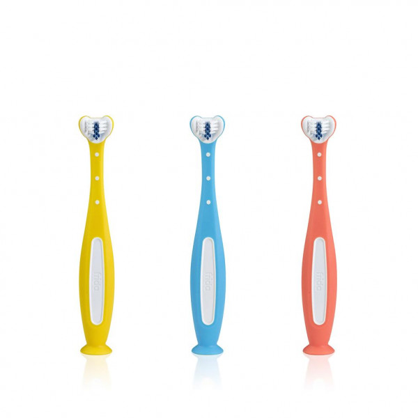 Fridababy Tooth Hugger 3D zubná kefka, ružová