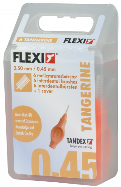 Tandex Flexi medzizubné kefky oranžové 0,45 mm, 6 ks