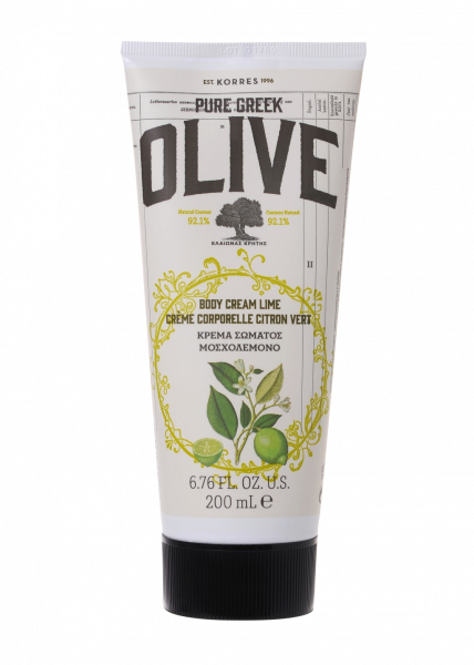 KORRES Pure Greek Olive Lime Body Cream - hydratačný telový krém s vôňou limetky, 200 ml