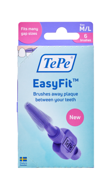 TePe MK EasyFit M/L, fialové, 6 ks, krabička