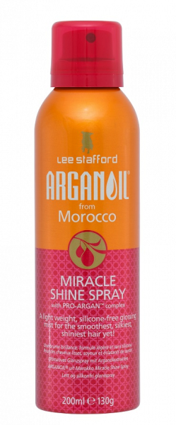 Lee Stafford Argan Oil Miracle Shine Spray Lesk v spreji s bez silikónov, 200 ml