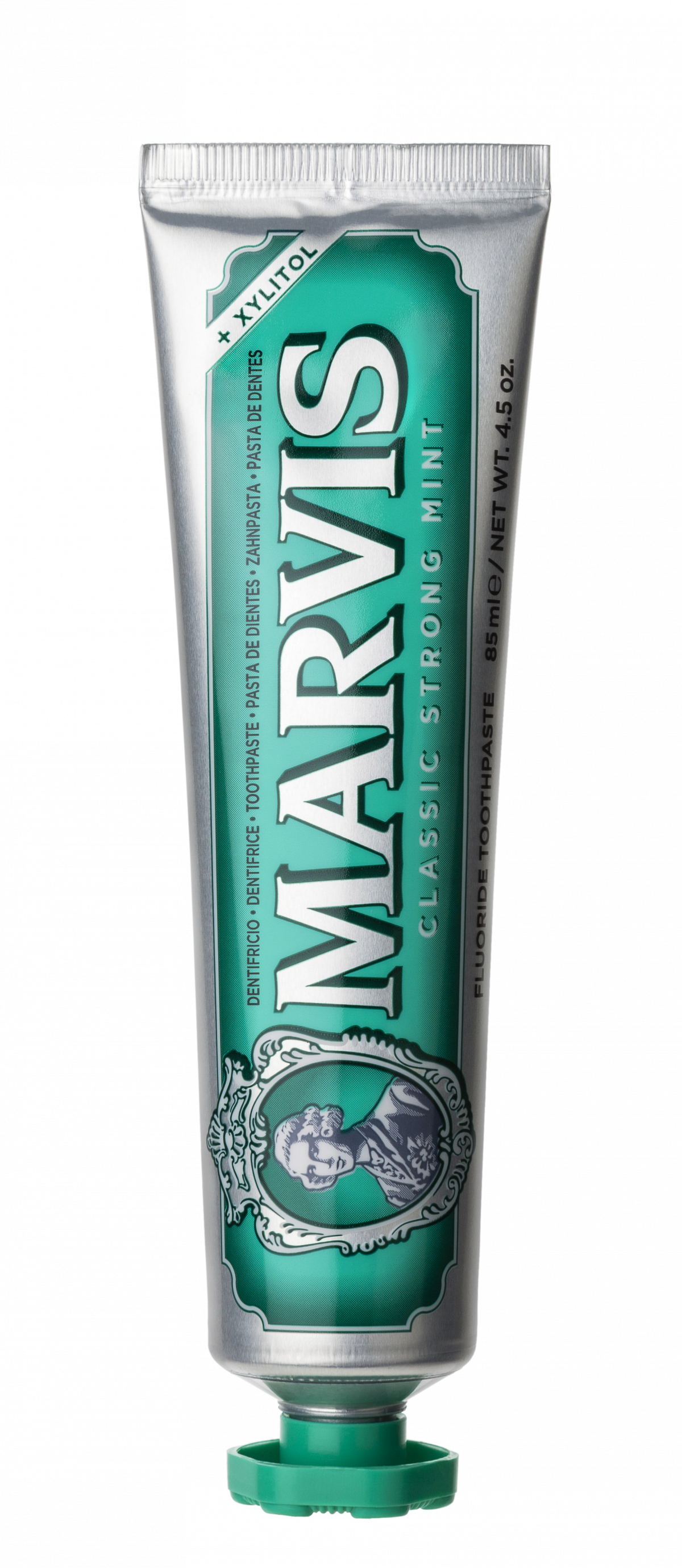 MARVIS Classic Strong Mint zubná pasta s xylitolom a fluoridmi, 85 ml