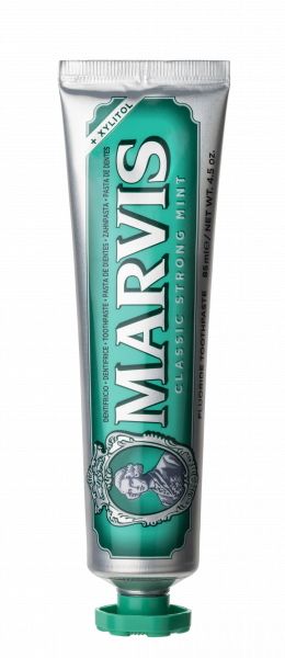 MARVIS Classic Strong Mint zubná pasta s xylitolom a fluoridmi, 85 ml