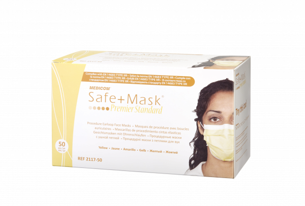 Medicom Safe Mask Premier Standard ústenka svetlo žltá, 50ks