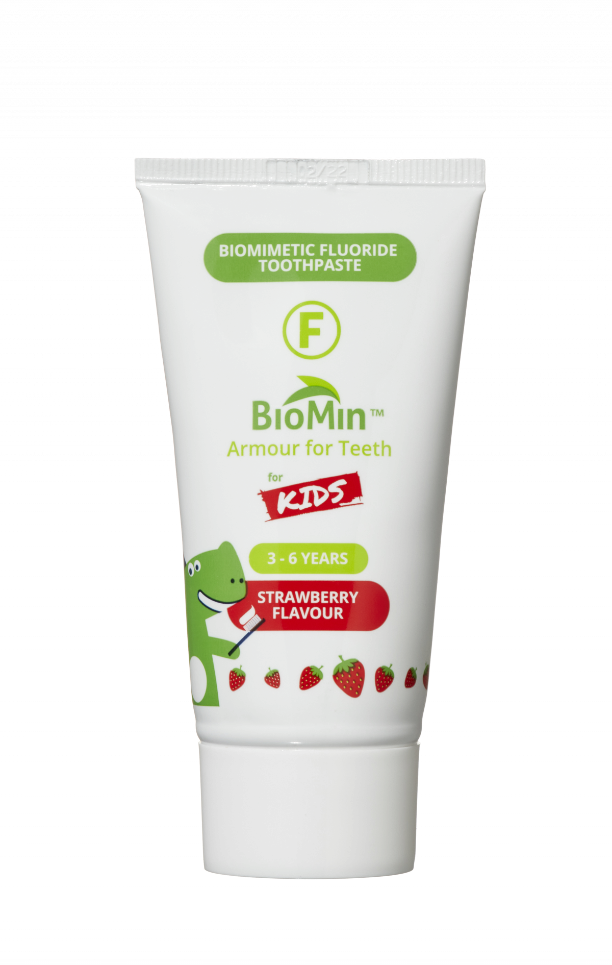 BioMin F gélová zubná pasta pre deti, jahoda, 37,5 ml