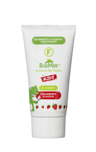 BioMin F gélová zubná pasta pre deti, jahoda, 37,5 ml