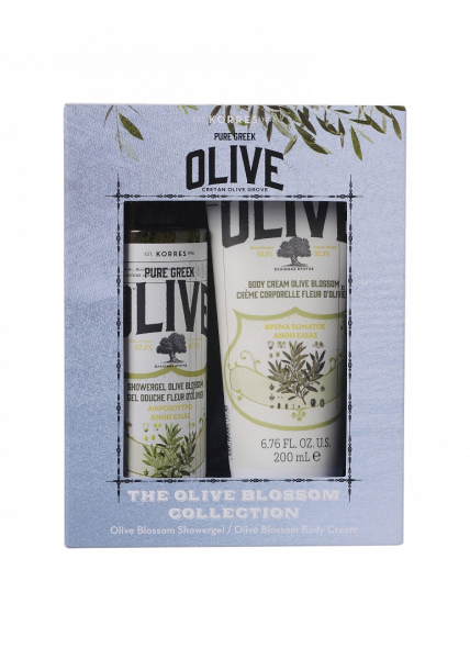 KORRES Olive Blossom darčeková sada sprchový gél a telové mlieko s vôňou olivového kvetu
