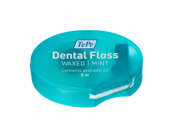 TePe Dental Floss, expandujúca voskovaná zubná niť s mätovou príchuťou, 5 m