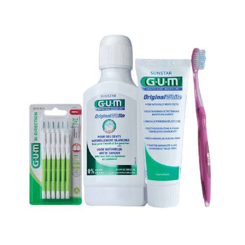 GUM Original White bieliaca sada