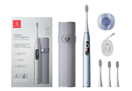 Oclean X Pro Digital Set Silver puzdro a sonická kefka, strieborná