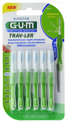GUM TRAV-LER medzizubná kefka s chlorhexidínom, zelený kónický, veľkosť 1,1 mm (ISO 3), 6 ks