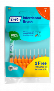 TePe Original medzizubné kefky z bioplastov 0,45 mm, oranžové, 8+2 ks zadarmo
