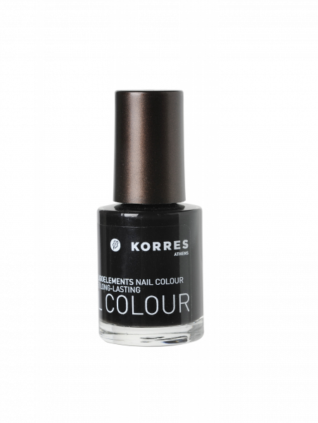 KORRES Nail Colour BLACK 101 pečujúci lak na nechty, odtieň 101, 10 ml