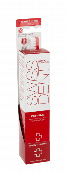 SWISSDENT DUO EXTREME sada (pasta, 50 ml + zadarmo Whitening kefka v stojane)