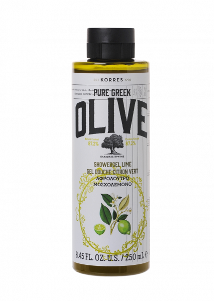 KORRES Pure Greek Olive Lime showergel - sprchovací gél s vôňou limetky, 250 ml