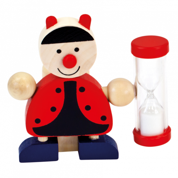 Presýpací hodiny s dreveným stojančekom na zubnú kefku