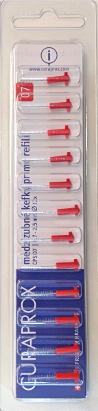 Curaprox CPS 07B Prime mezizubná kefka, červená, 12 ks