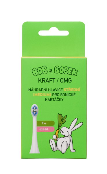 Bob a Bobek Náhradné hlavice STREDNÉ pre sonické kefky OMG / KRAFT