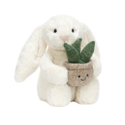 Jellycat krémový zajačik s kvetinou