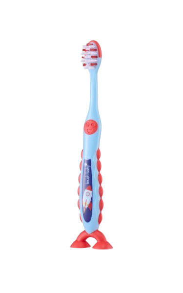 Brush-Baby Rocket FlossBrush™, detská zubná kefka s raketami, 2 ks, 3-6 rokov