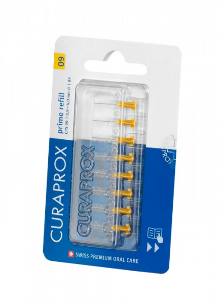 Curaprox CPS 09 prime mezizubná kefka, žltá, 8 ks