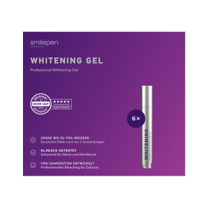 Smilepen Whitening Gel, sada gélových  bieliacich pier (6 x 5 ml)