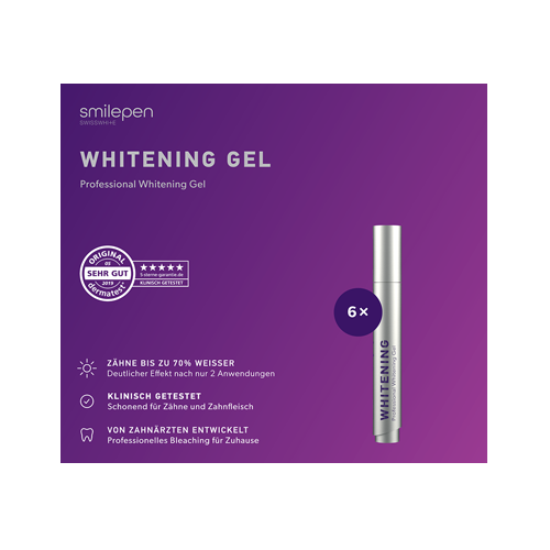 Smilepen Whitening Gél, sada gélových bieliacich pier (6x 5 ml)