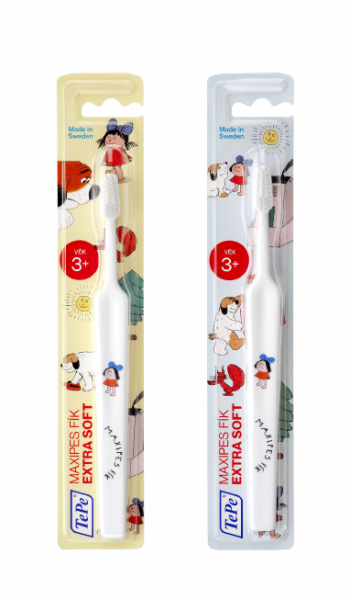TePe Kids x-soft, detská zubná kefka s Maxipsom Fíkom