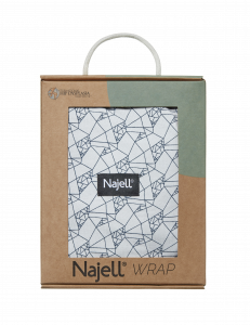 Najell Wrap šatka, sivý so vzorom, S/M