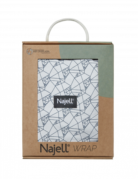 Najell Wrap šatka, sivý so vzorom, S/M